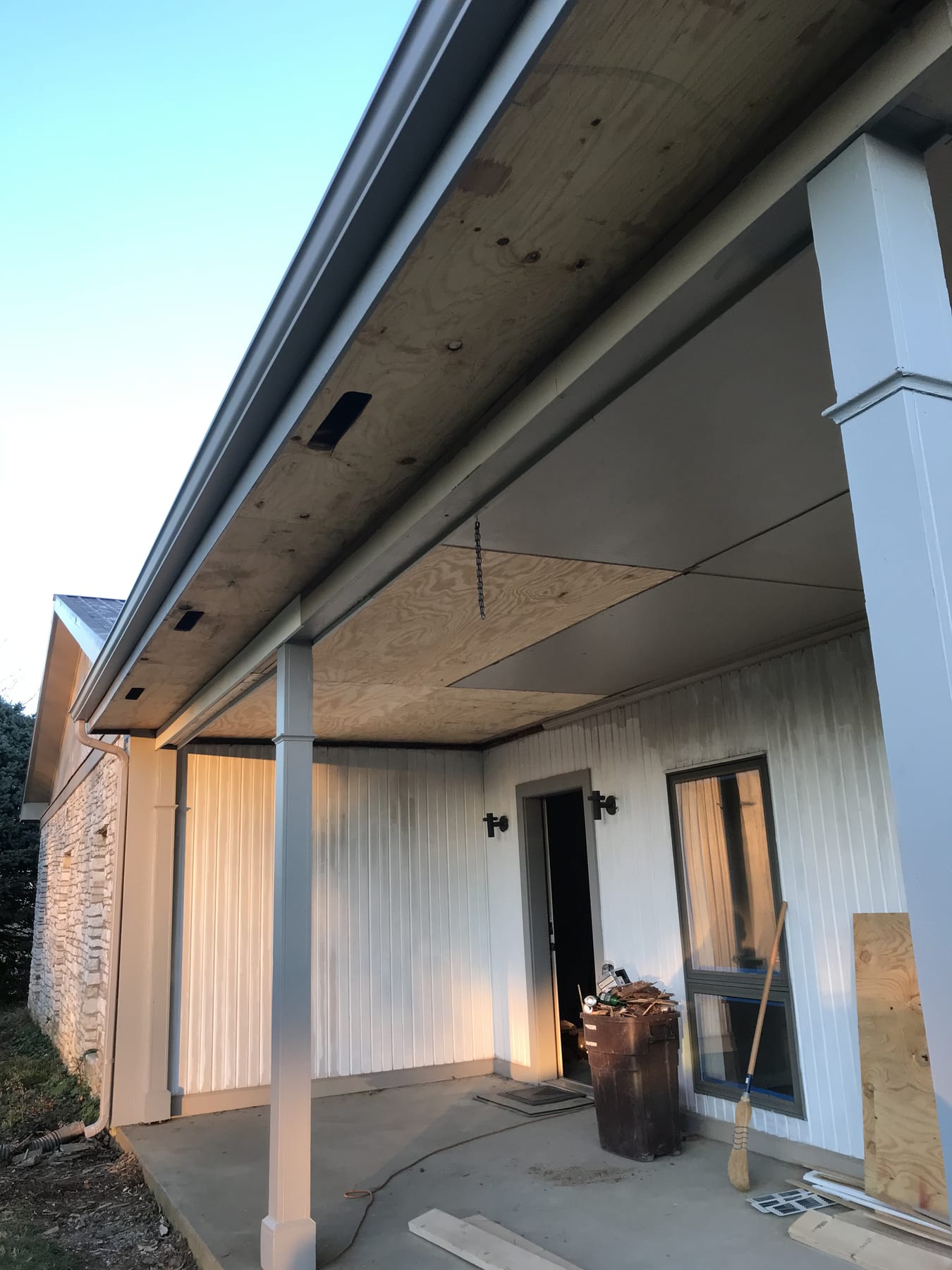 Covered porch with columns Covered porch with columns built for Kentucky weather and outdoor entertaining.